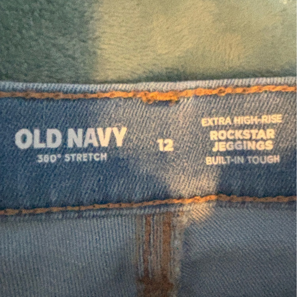 2 pair Girls Old Navy Rock Star jeggings. Size 12 adjustable waist. - Picture 7 of 14